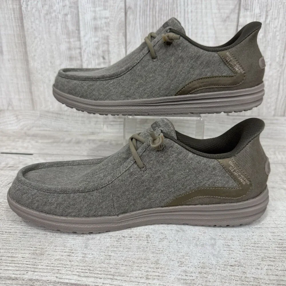 Skechers Melson Coronado Men’s Size 11 Slip-Ins Memory Foam 210959 Khaki Relaxed